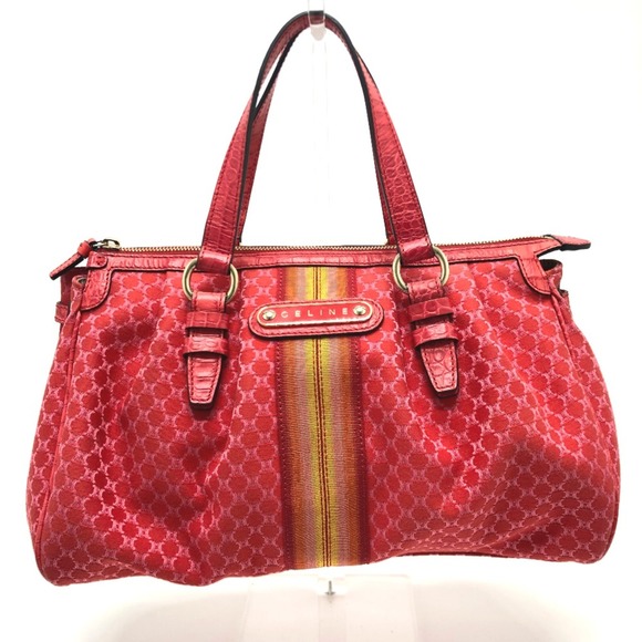 CELINE Macadam Bag Tote Bag Hand Bag RedBased - Picture 1 of 10
